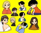 ポップな顔アイコンお描きします SNSアイコンや資料用、プレゼントにも！商用利用可！ イメージ2