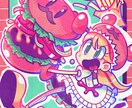 かわいいデフォルメカートゥーン調のイラスト描きます いつもと変わった個性的なキャラクターを見てみたい方に イメージ2