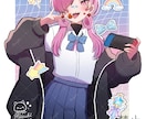 目を引く華やかなイラスト作成します 配信・グッズ・立ち絵など気軽にご相談ください イメージ5