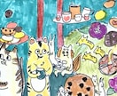 可愛い×鮮やか☆ポップな一枚絵を制作します お届け4日以内・ラフ二案分ご提案☆販売・宣伝に使えます！ イメージ1