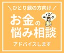 ひとり親の方向け！FPがお金の悩み相談お受けします アドバイス回答後、チャットにて7日間の質疑応答付き！ イメージ1