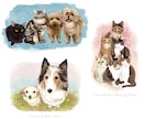 様々な絵柄で*ペット・動物のリアルイラスト描きます 【商用利用可】SNSアイコン・プレゼント・ご自宅に飾る用など イメージ6