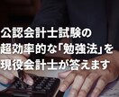 人生を変えよう。公認会計士合格メンタル教えます 「徹底分析と集中学習。5ヶ月で会計士試験突破」 イメージ1