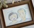 絵本のような優しいタッチの似顔絵描きます 心温まる手描きの似顔絵。記念やプレゼントに最適です イメージ3
