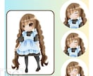 ゆるふわデフォルメ♡女の子イラスト丁寧に描きます ふんわり可愛いデフォルメ女の子をオーダーメイドで制作します！ イメージ3