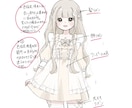 ふわふわフリルワンピース量産イラストお描きします 基本で色変え！プラスオプションでより理想のお姿に！ イメージ2