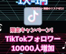 TikTokフォロワー10000人増加させます 9月限定キャンペーン！TikTokのフォロワー1万人宣伝！ イメージ1
