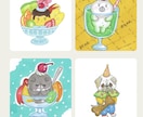 絵本風柔らかな雰囲気のカットイラストを描きます 絵本風手描きイラストでグッズや挿絵等をほっこり見せます！ イメージ2