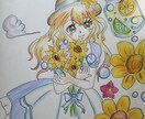 女の子、動物などのアイコンお描きします 少女漫画テイストの貴方様だけのイラストをお作り致します。 イメージ4