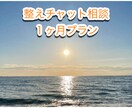 気づきと整えの伴走。ゆるやかに心のクセを修正します 【1ヶ月間】ゆるやかに気づき、自分と向き合うチャット相談 イメージ1