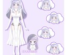 IRIAMやTRPGでお使いいただけます イメージカラー紫のシスターの立ち絵、adpt イメージ1