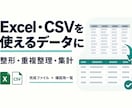Excel/CSVを整理・集計します 件数照合と判断が必要な行の一覧付き イメージ1
