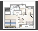 賃貸や民泊等わかりやすい鳥瞰図、間取り図作成します 民泊など素敵な間取り、鳥瞰図で掲載可能です♫ イメージ1