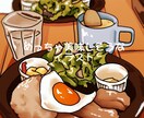 めっちゃ美味しそうに描きます お店の自慢のメニューをイラストにします！ イメージ1