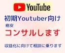 初期YouTuber向けコンサルします Vtuberさんや非属人系動画作成者さんにおすすめ！ イメージ1