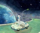 YouTubeサムネ一枚絵を優しい水彩で描きます 歌ってみたなどのイラストを絵本の1ページのように描きます イメージ2