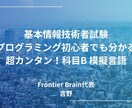 プログラミング初心者向けに模擬言語教えます 基本情報　科目B・8割講師が教える　超カンタン！模擬言語対策 イメージ1