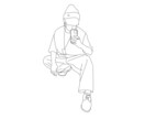 SNSアイコンで使用できる線画イラストを提供します 日常のSNSのアイコンにスパイスを イメージ5