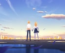 風景・背景＋女の子の美しいイラストをお描きします 清涼感、空気感のあるエモーショナルな絵に仕上げます。 イメージ9