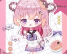 アイコンやグッズに使えるイラスト描きます 商用利用料込み　キラキラミニキャラ イメージ2