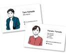 印象に残るスタイリッシュな似顔絵名刺作ります 【先着3名様 限定価格】エンジニア、クリエイターにオススメ！ イメージ1