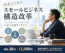 社長殿！スモールビジネスの構造改革を一緒に考えます 売上だけでは解決しない経営課題を構造から整理 イメージ1