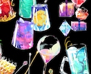 キラキラした小物、webなどに使える小物描きます 目を惹くキラキラのイラスト描かせていただいてます イメージ1