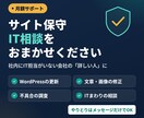 社内SEがサイト保守とIT相談を月額で引き受けます 更新・修正・不具合からITの困りごとまでメッセージで イメージ1