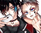 色彩豊かなパキッとしたアイコンイラストを提供します かっこいい男性を描くことを得意としております。 イメージ1