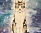送料込み！手描き水彩原画を2Lサイズで届けます 家族の記念日や大切な方へのプレゼント、ペットとの思い出に！ イメージ5