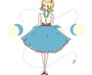 可愛い女の子描きます レトロでポップなオリジナルイラストを描きます イメージ2