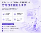 デザイナーとしての資質と方向性を整理します 60分のデザイナーキャリア整理セッション イメージ1