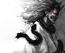 タトゥーイラスト描きます ブラック&グレーの和風イラストで静かなかっこよさを描きます イメージ5