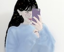 SNSのアイコンに使えるオシャレな似顔絵描きます InstagramやTwitterなどのアイコン用似顔絵 イメージ1