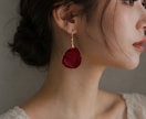 プロポーズの薔薇の花びらをピアスイヤリングにします アフターブーケ　アクセサリーにしてずっと身に付けられる形へ イメージ3