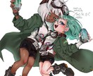 あなたの素敵なキャラクター描きます ペアアイコンやSNSヘッダー・プレゼントにおすすめ！ イメージ1