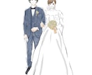 ウェルカムボードのイラスト作成＋デザインをします 新郎新婦のイラストを作成してご希望にあったデザインをします＊ イメージ4