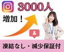 激安☆インスタのフォロワーを3000人増やします 世界中拡散☆減少保証あり＋3000人〜5万人 イメージ1