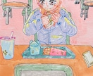 透明水彩でアナログイラストを描きます 柔らかい色彩とにじみで、世界に一枚だけの物語を描きます イメージ5