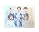 優しいタッチの絵本のような似顔絵をお描きします 還暦祝いや金婚式などのお祝いにおすすめです✩A4サイズ イメージ3