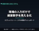 現場の入力だけで経営数字を見える化します 現場は入力だけ。経営者はスマホで売上も利益も確認できます イメージ1