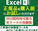 出品しているエクセルツールの体験版を納品します 10日間お試しください(ツール一覧は適宜更新しています) イメージ1
