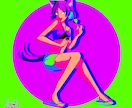 キラキラ&彩度高め☆アイコン用イラスト制作します 絶対目を引く!彩度高めでポップかわいい作品が得意です♡ イメージ1