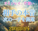 ツインレイ/片想い｜今の一手を提案します 相手の本音を整理して不安解消＆今すぐできる行動を提案 イメージ1