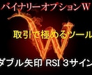 ３種類のサインで追撃ツール売ります 二つの矢印とRSIの３種類のサイン★バイナリーオプション★W イメージ1