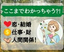 精密鑑定８０項目!1度の鑑定で生涯の全てが解ります あなたのこれから愛・職・財◆人間関係◆全転機 イメージ1