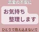 恋愛の不安・音信不通・既読無視のお気持ち整理します ひとりで抱え込まず、安心してお話しください イメージ1