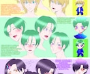 少年少女の美麗なキャラデザします 奇抜で耽美な立ち絵や表情集を描きます イメージ6