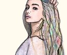 スプレー画風の他にはないオシャレな似顔絵描きます 恥ずかしいキメ顔じゃない！あえてカメラ目線じゃないかっこよさ イメージ8