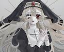 修正何度でも◎ホラーで雰囲気あるイラストを描きます ドリームコアやエンジェルコアなどの不穏でかわいいイラストを！ イメージ7